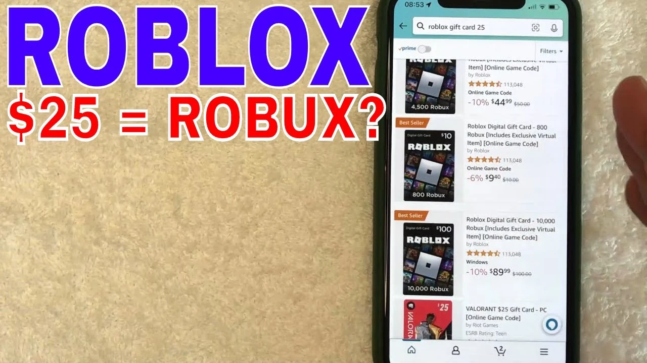 How Much Robux is a 25 Dollar Gift Card