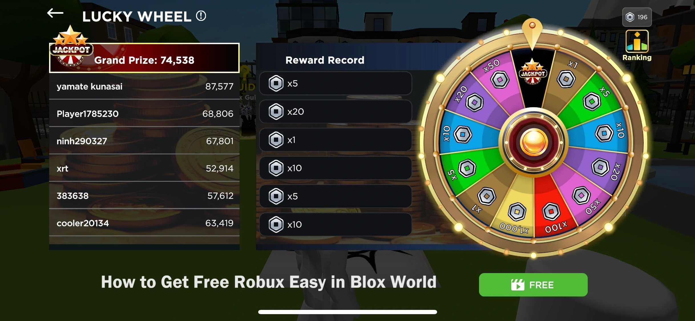 Earn Free Robux in Blox World