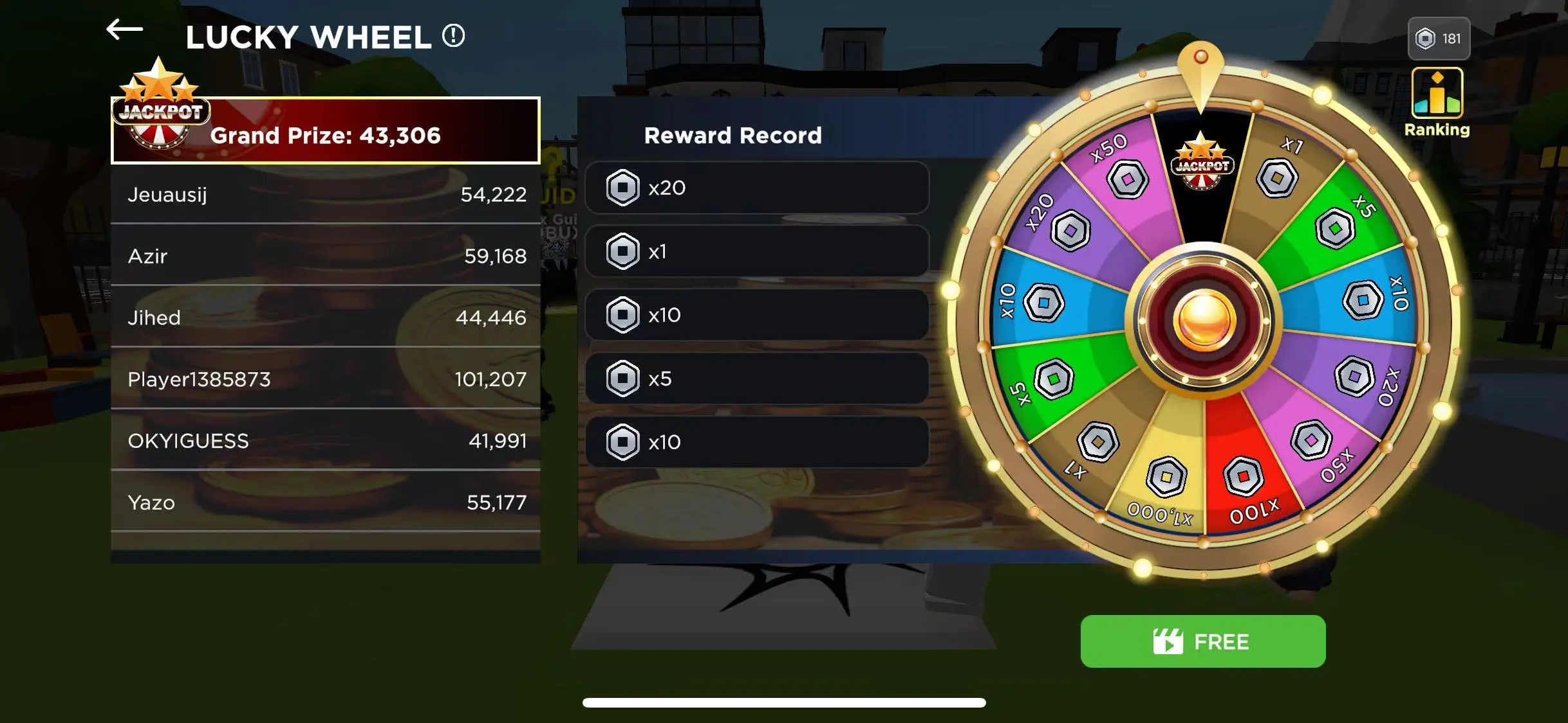 Lucky Wheel in Blox World