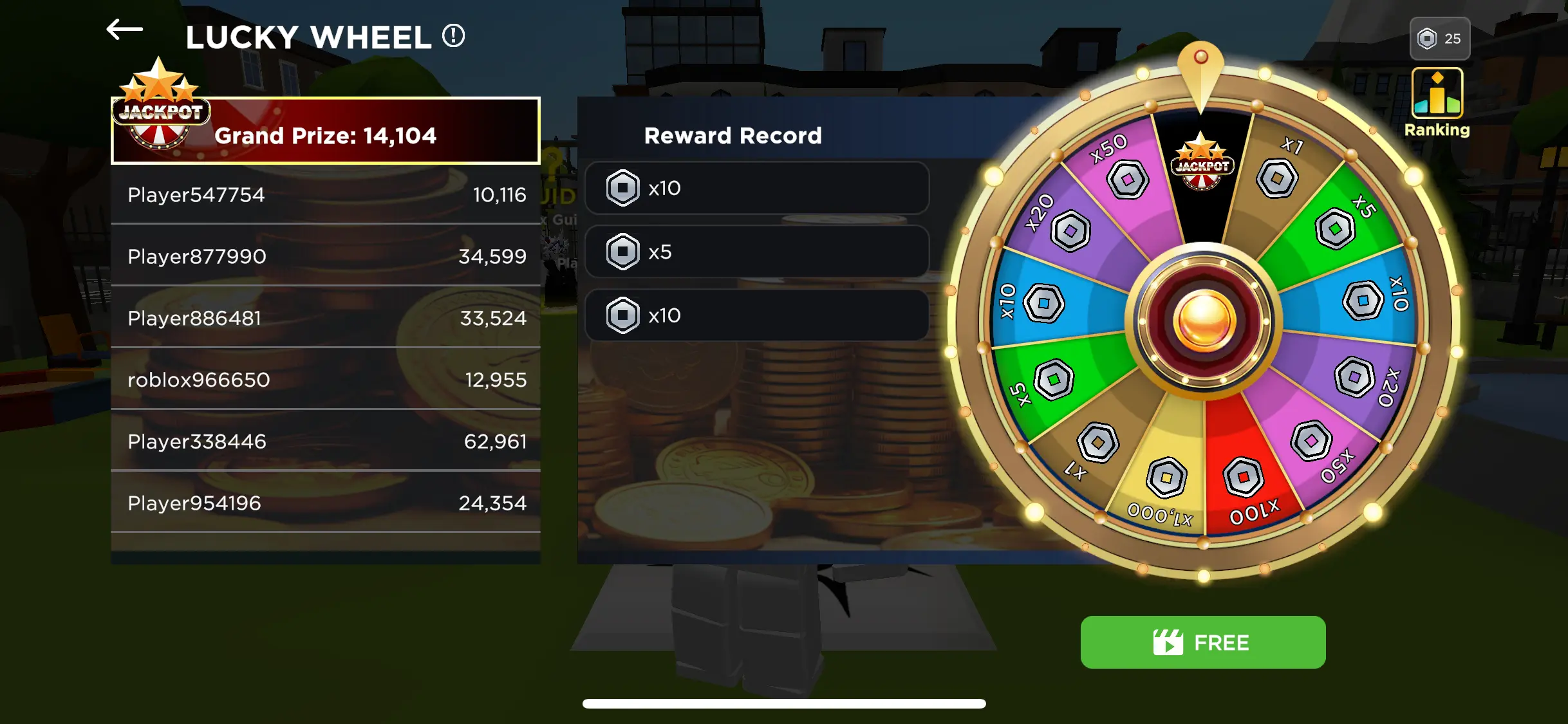 Lucky Wheel in Blox World