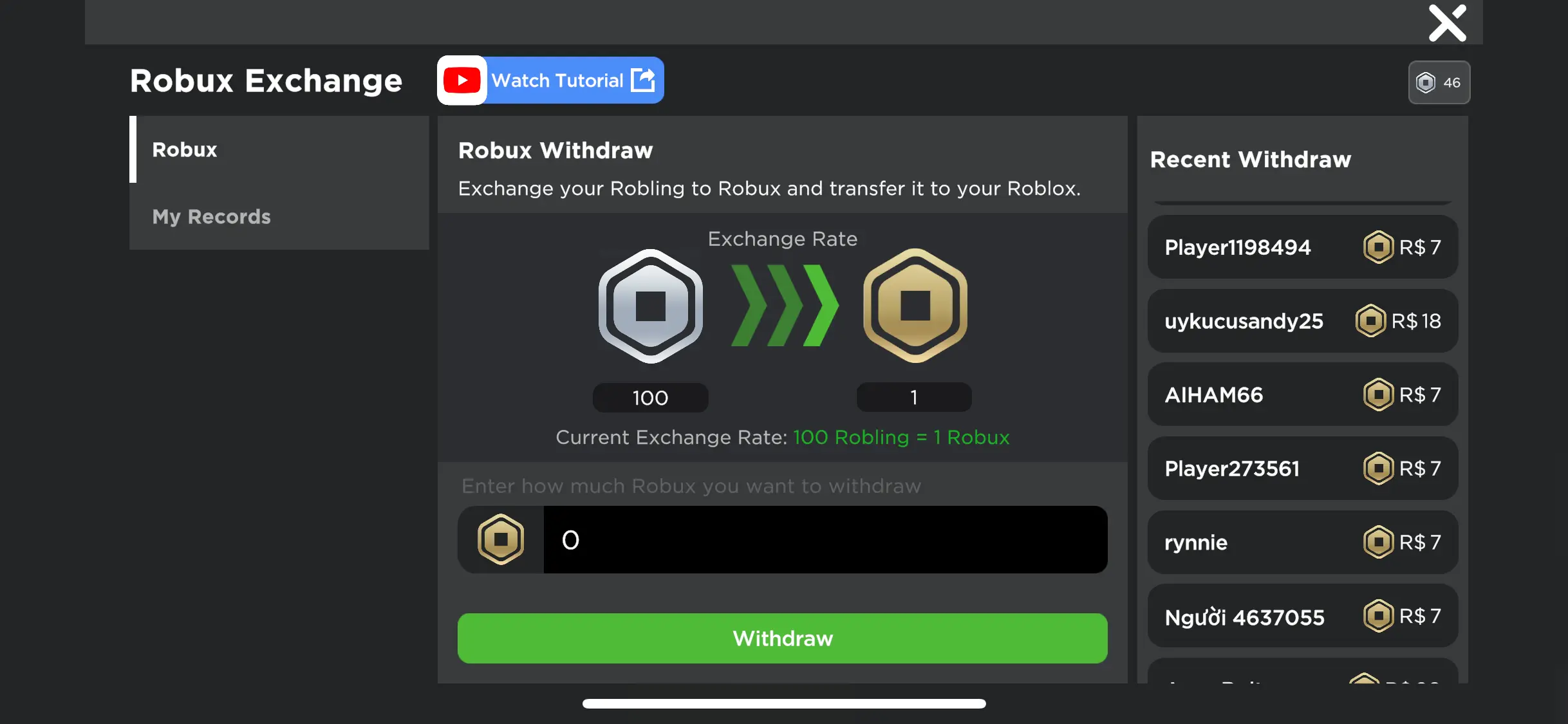 Withdraw Free Robux